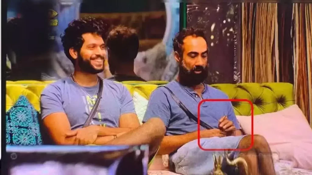 bigg boss Ranvir Shorey smoking a cigarette inside